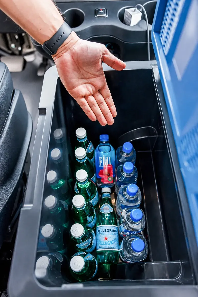 Cold bottled drinks prepared for Allycar guests