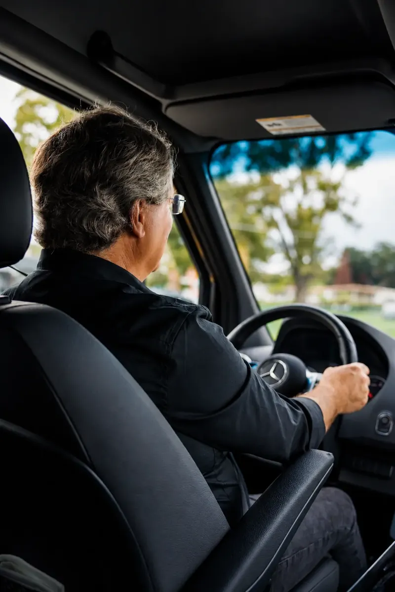 Allycar chauffeur preparing for a private group trip